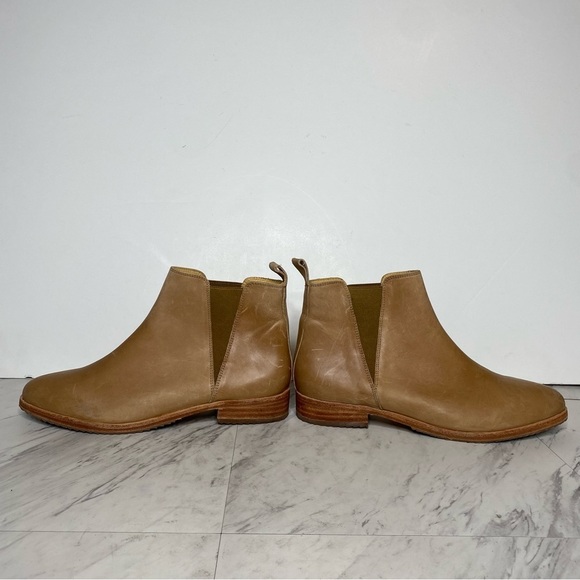 Nisolo Brown Leather Almond Toe Classic Chelsea Bootie 10 - Picture 7 of 14